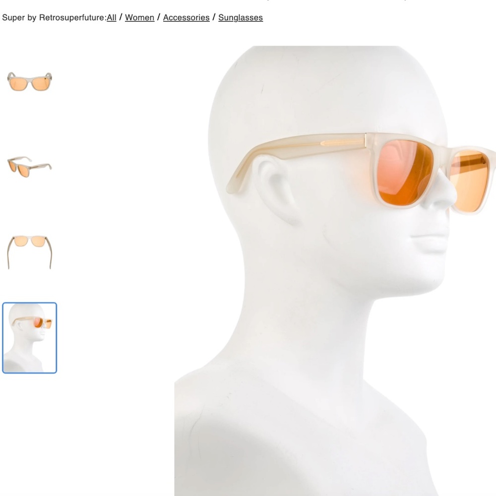 SUPER by Retrosuperfuture Wayfarer Tinted Sunglasses, NWOT